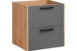 Komplett møbelpakke til baderom 60 × 46 cm – eikedekor, grafitt og gunmetal